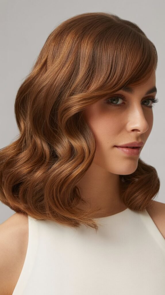 Side-Swept Bangs with Loose Waves