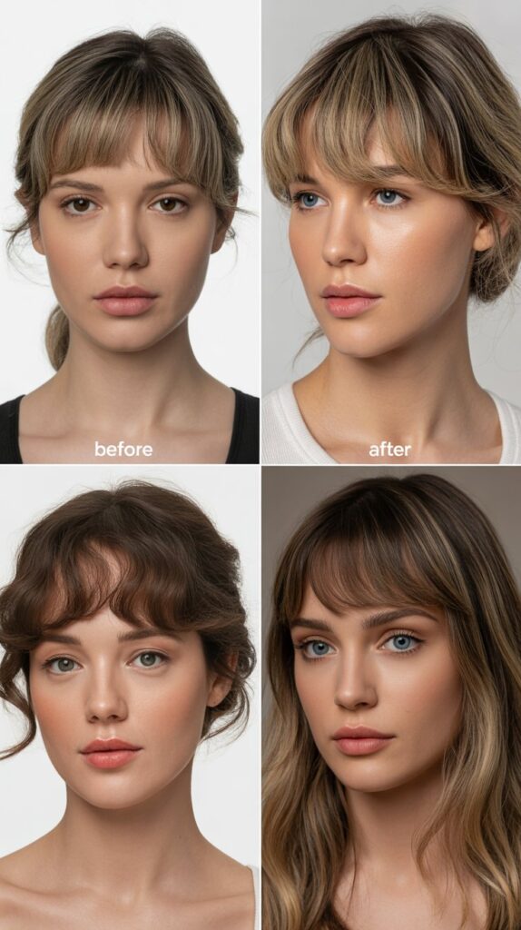 Wispy Bangs for Long/Rectangular Faces