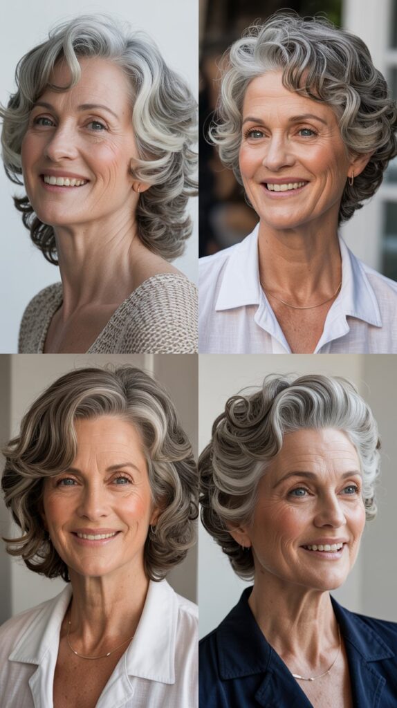 26 Perfect Hairstyles for Women Over 60 with Fine Medium Hair for Maximum Lift 22 Side Part with Volumized Roots