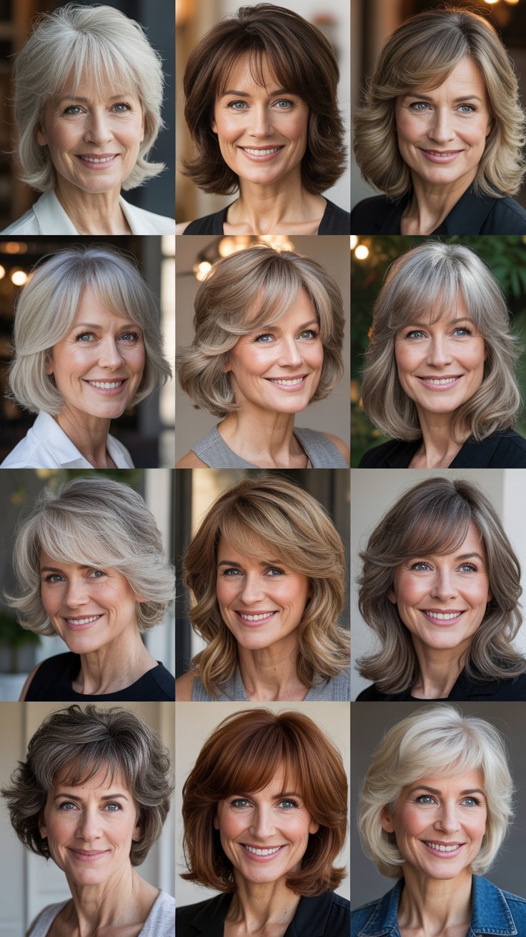 34 Soft Curtain Bangs for Women Over 50 That Create a Youthful Glow