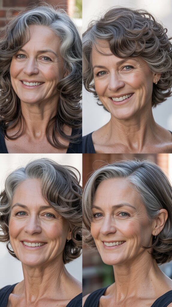 27 Must-Try Hairstyles for Women Over 60 with Fine Medium-Length Straight Hair 15 Feathered Layers with Volume