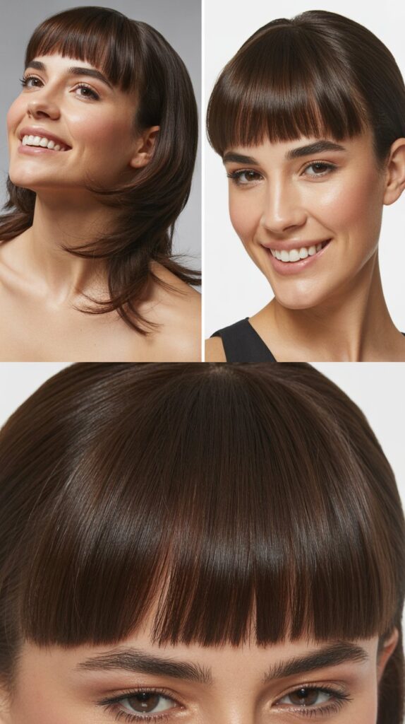 Blunt-Cut Bangs with Wispy Ends