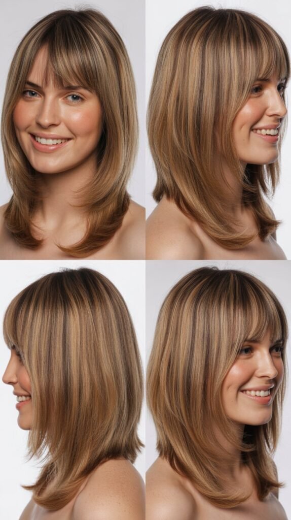 Graduated Long Bob with Full Bangs