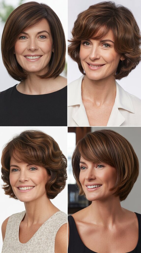 The Rich Brunette Layered Bob