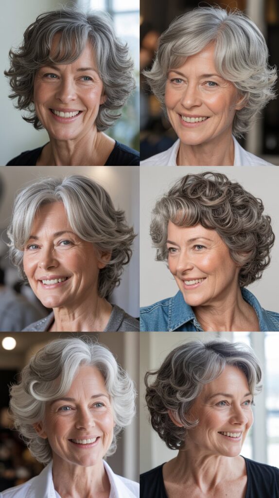 27 Must-Try Hairstyles for Women Over 60 with Fine Medium-Length Straight Hair 10 Textured Shag with Modern Twist