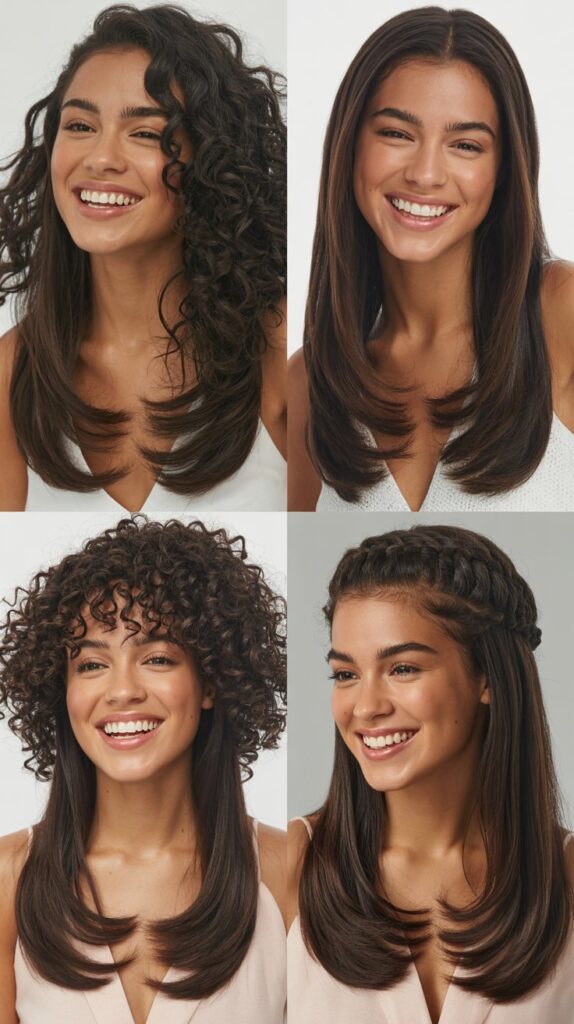 Dramatic Face-Framing With Long U-Shaped Back