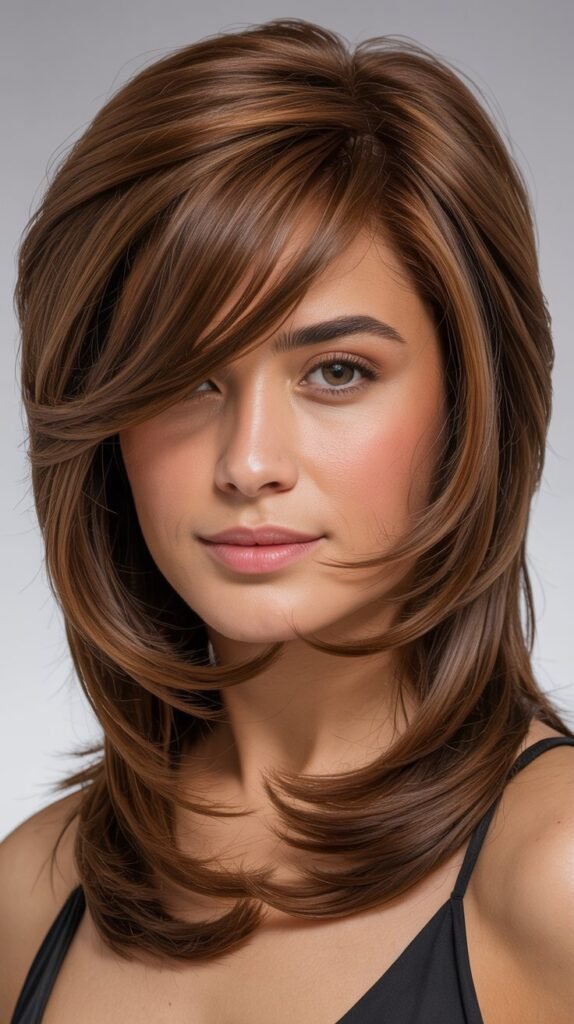Layered Cut with Side Bangs