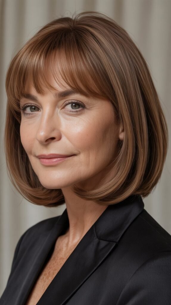 Graduated Blunt Bangs