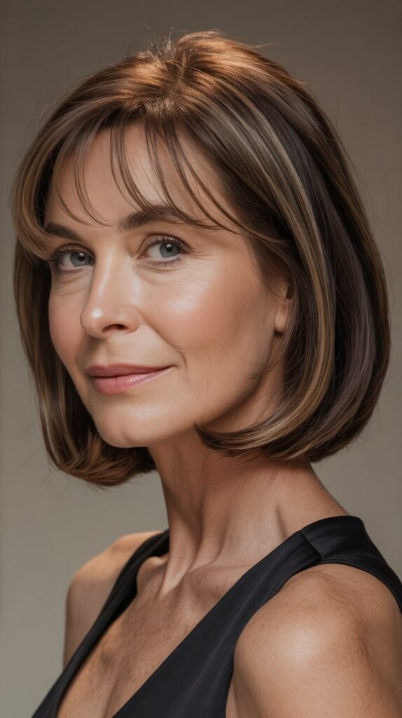 Chin-Length Bob with Baby Bangs