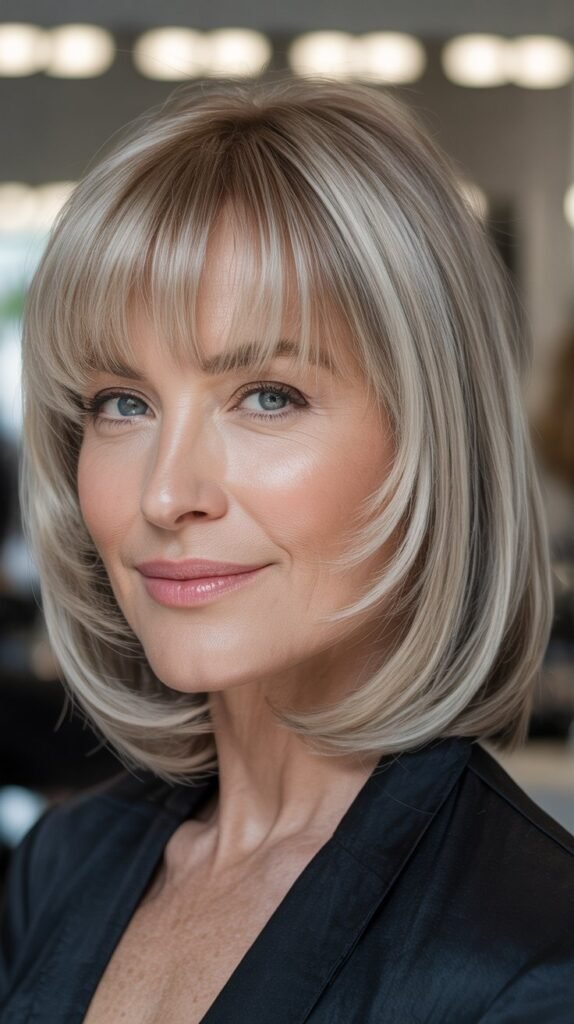 Textured Blunt Bangs