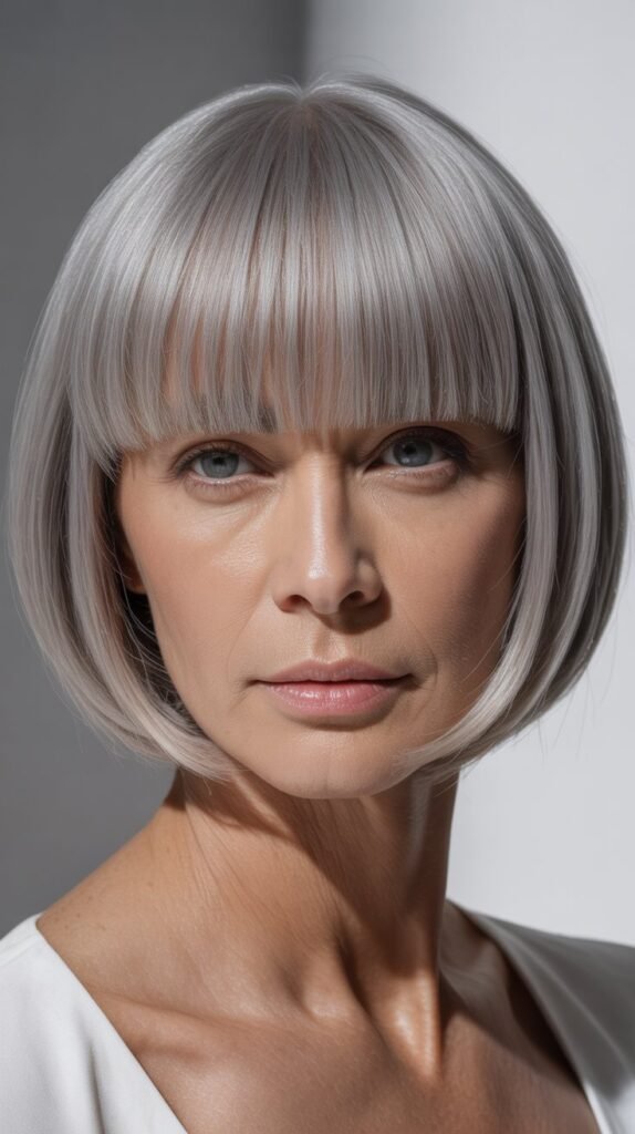 Blunt Micro Bangs with Blunt Bob