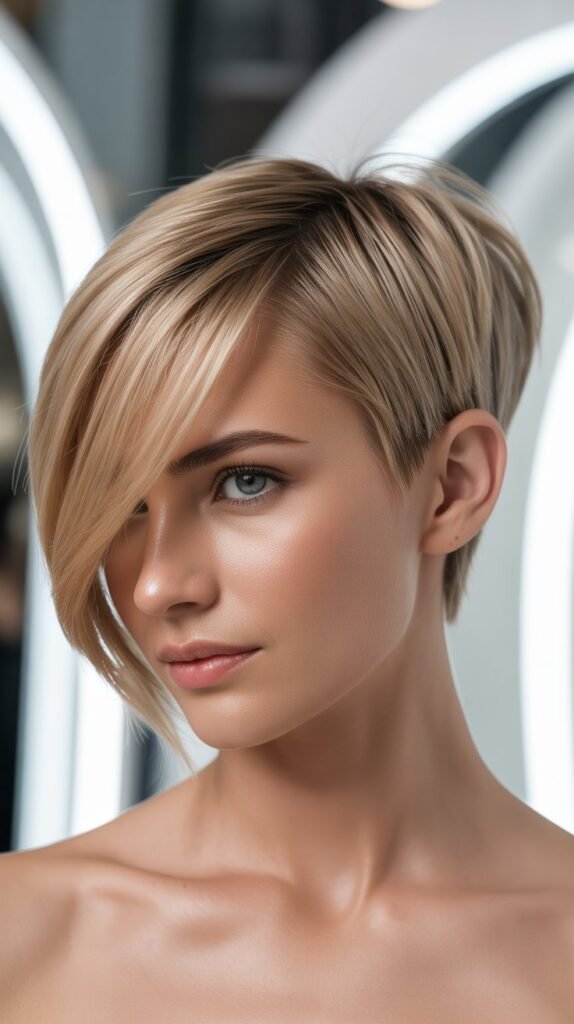Asymmetrical Pixie with Side Sweep
