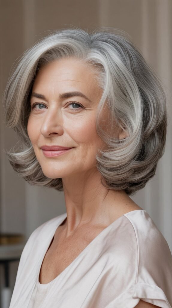  Soft Graduated Bob with Rounded Shape