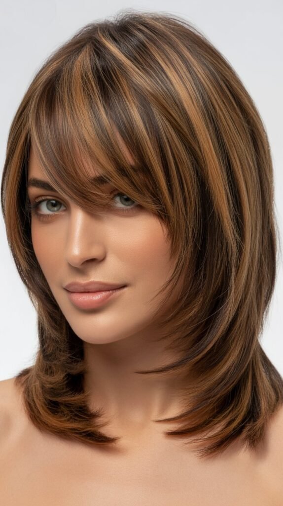  Layered Cut With Peek-A-Boo Bangs