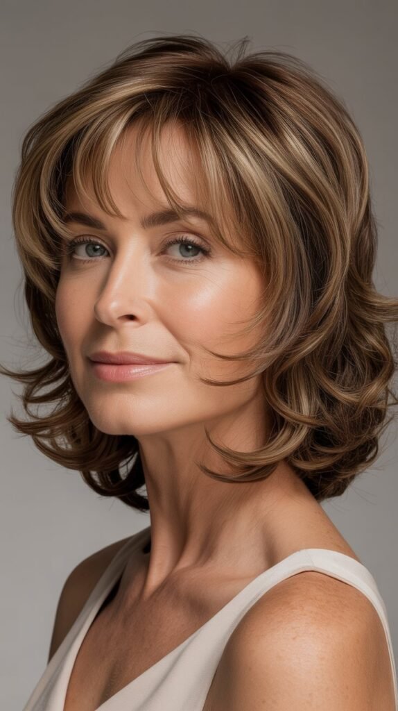 Wavy Bob with Textured Bangs for Organic Beauty