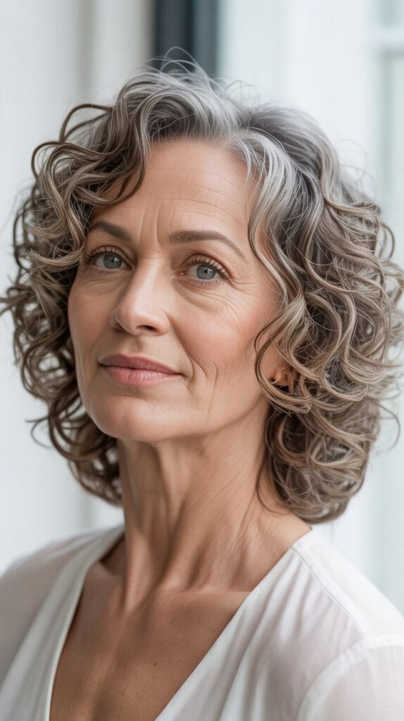 Voluminous Curly Lob (Long Bob)