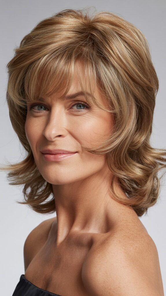 Piece-y Bangs with Tousled Midi Cut