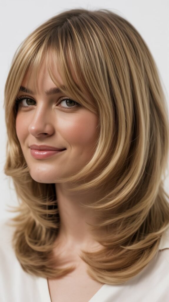 Curtain Bangs with Layers