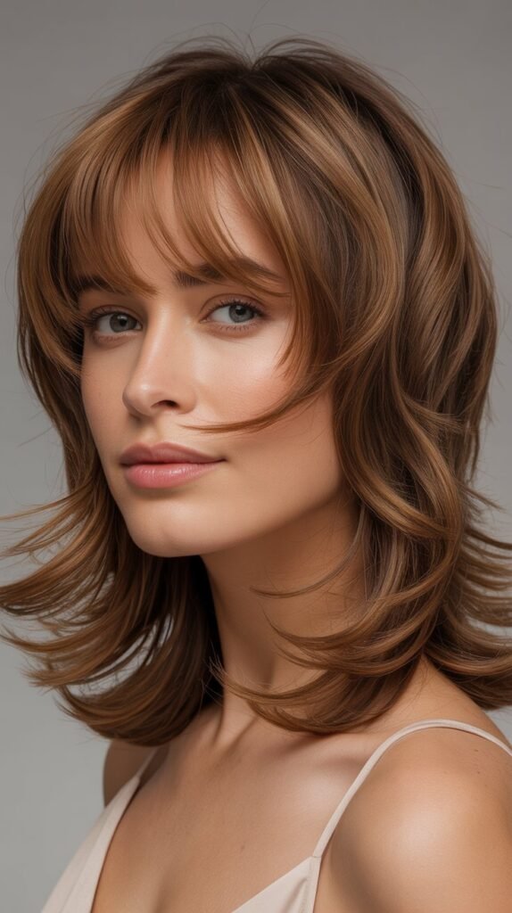 Textured Bangs with Bouncy Layers