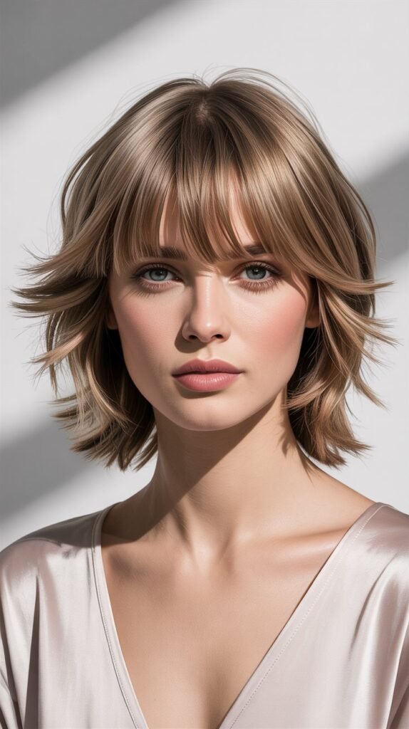 Choppy Layers with Baby Bangs