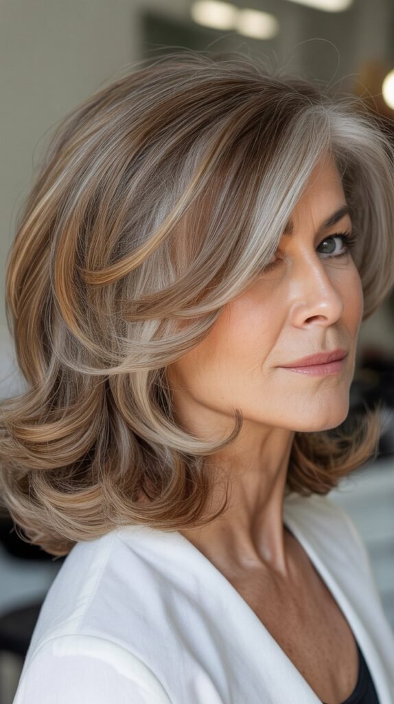 Layered Cut with Caramel or Honey Highlights