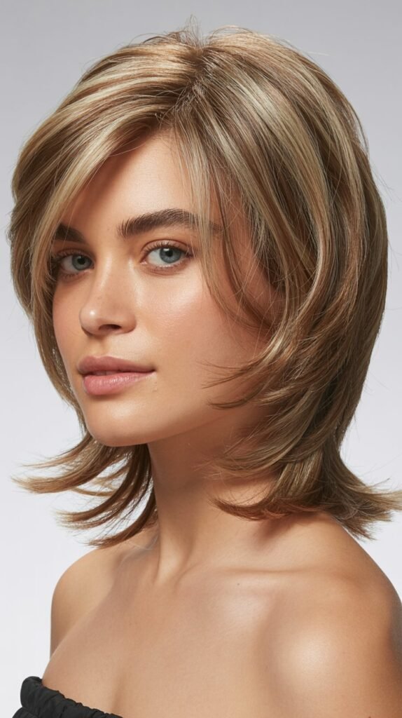 Layered Cut For Round Face Shapes