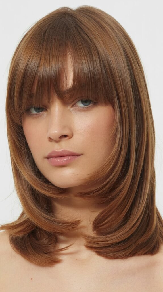 Layered Cut For Straight-Across Blunt Bangs
