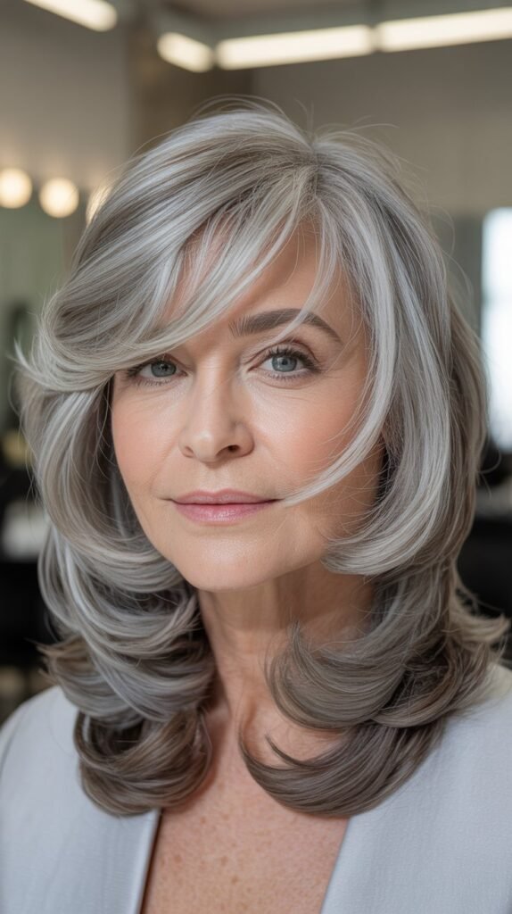 Rounded Layers with Swept Bangs