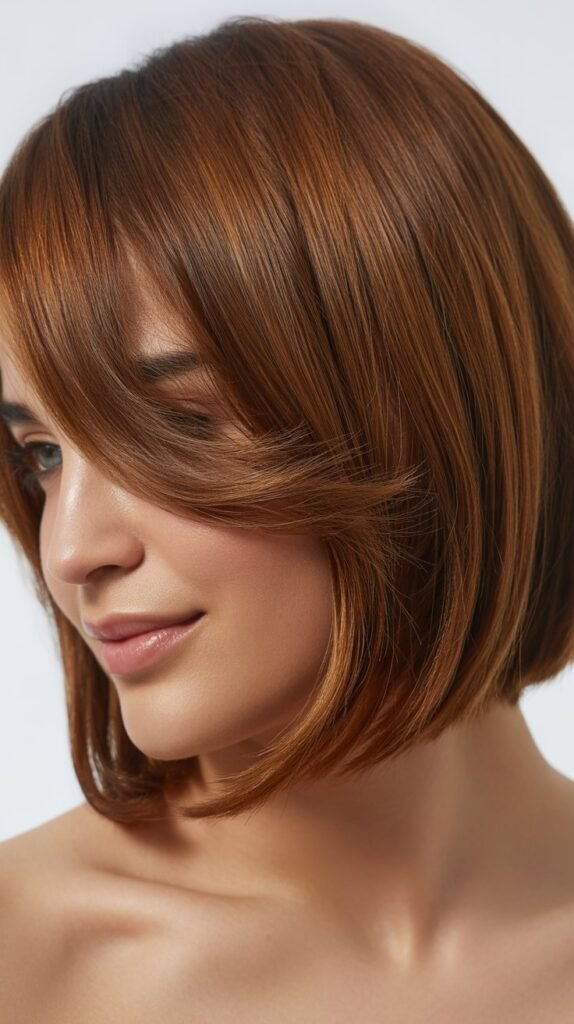 Side-Parted Lob with Side Bangs
