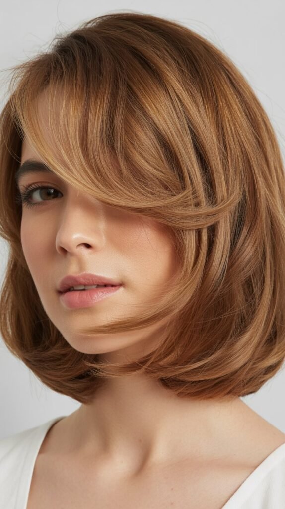 Asymmetrical Bangs with Graduated Bob