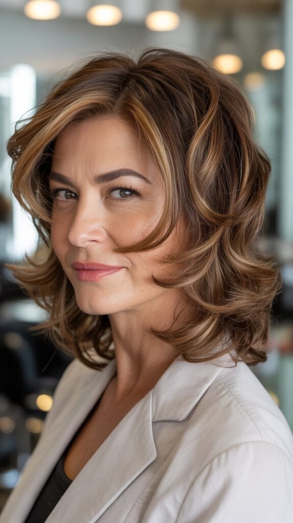 Textured Collarbone Cut with Peek-A-Boo Highlights