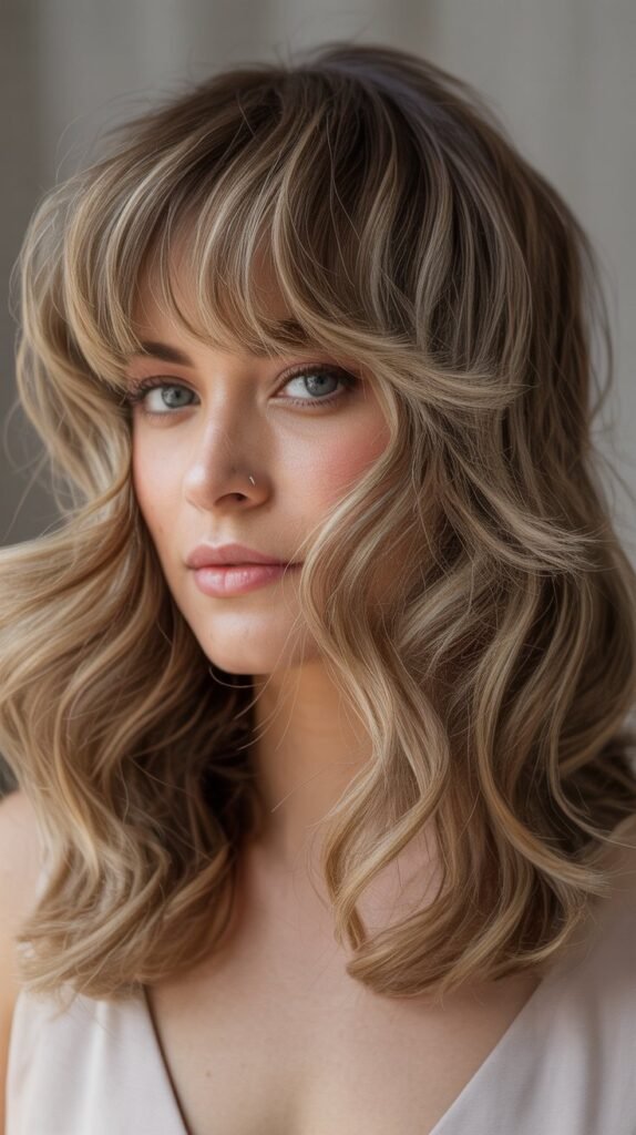 Textured Bangs With Undone Waves