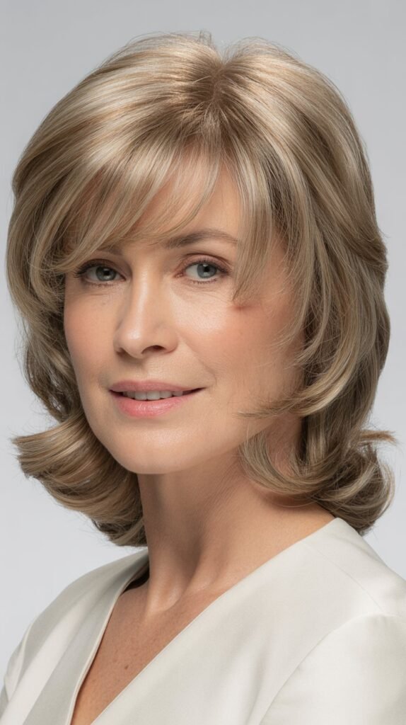 Layered Shag with Curtain Bangs