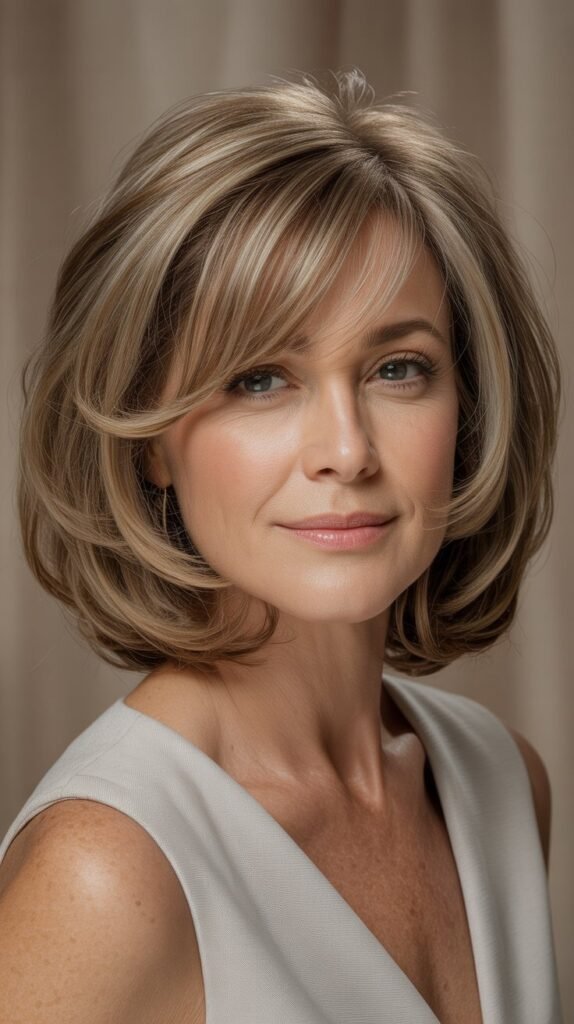 Natural Textured Bob with Organic Bangs