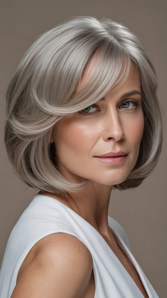 Bob with Swooped Bangs