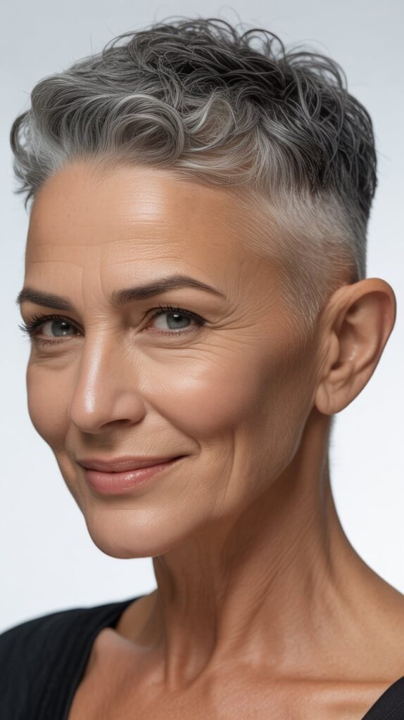 Buzz Cut with Textured Top