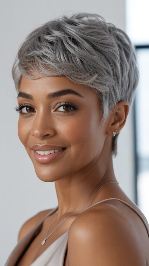 The Natural Gray Pixie