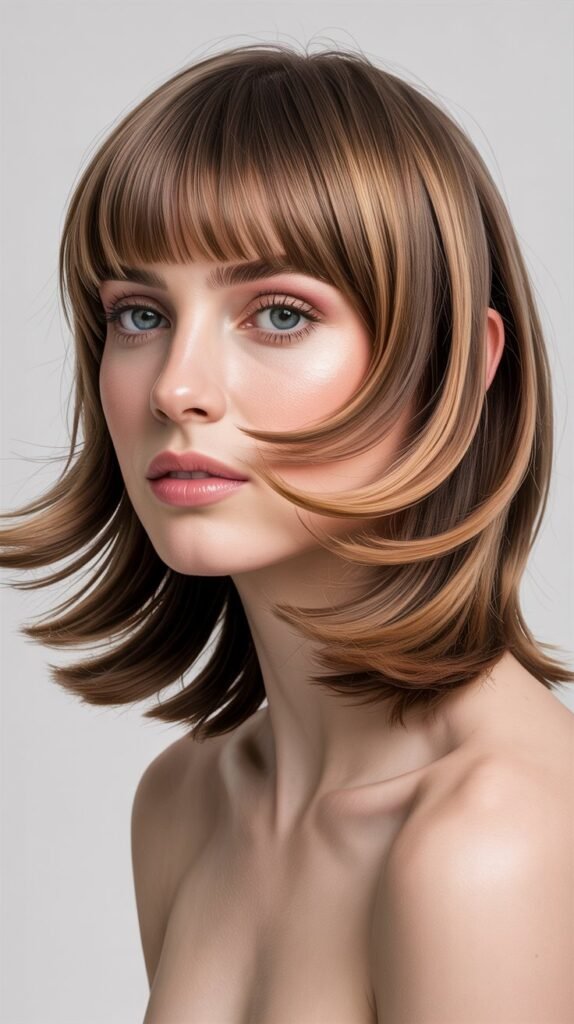  Disconnected Layers with Eyebrow-Grazing Bangs