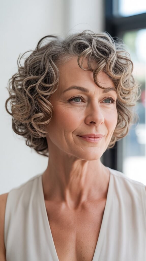 Curly Bob with Undercut