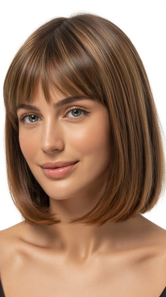 Baby Bangs with Blunt Lob