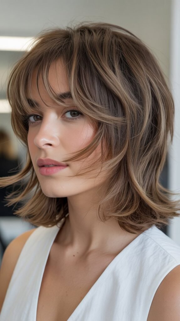 Textured Shag With Wispy Bangs