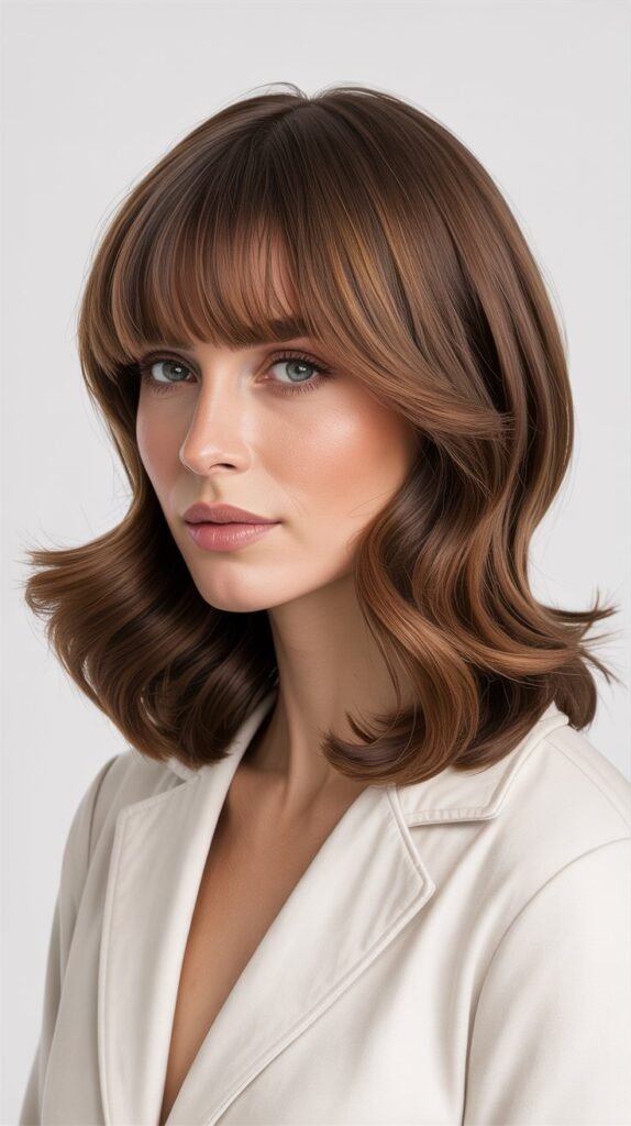 Collarbone Cut with Feathered Bangs