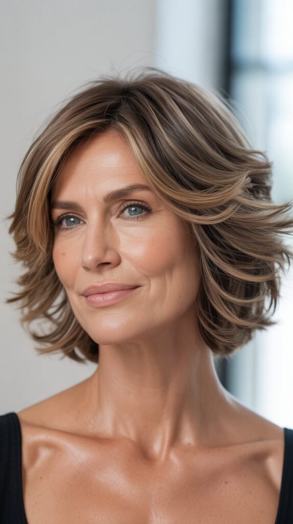 Tousled Bob with Lived-In Texture