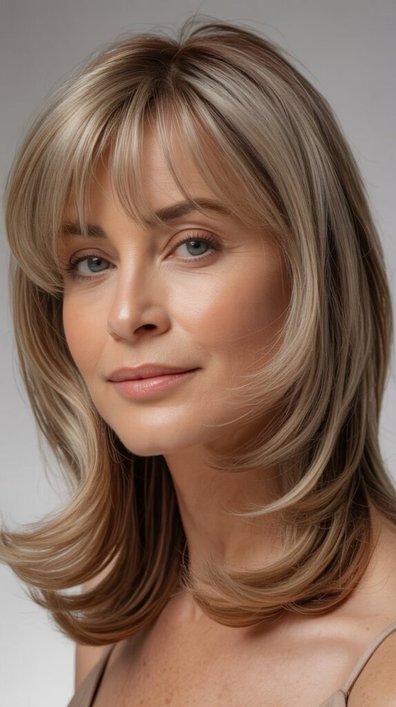 Centre-Parted Textured Bangs