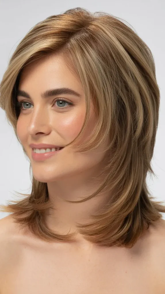 Shoulder-Length Cut With Crown Layers Only