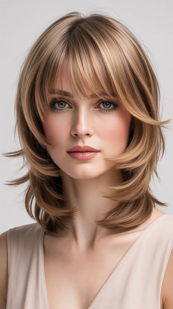 Feathered Layers with Wispy Center Bangs