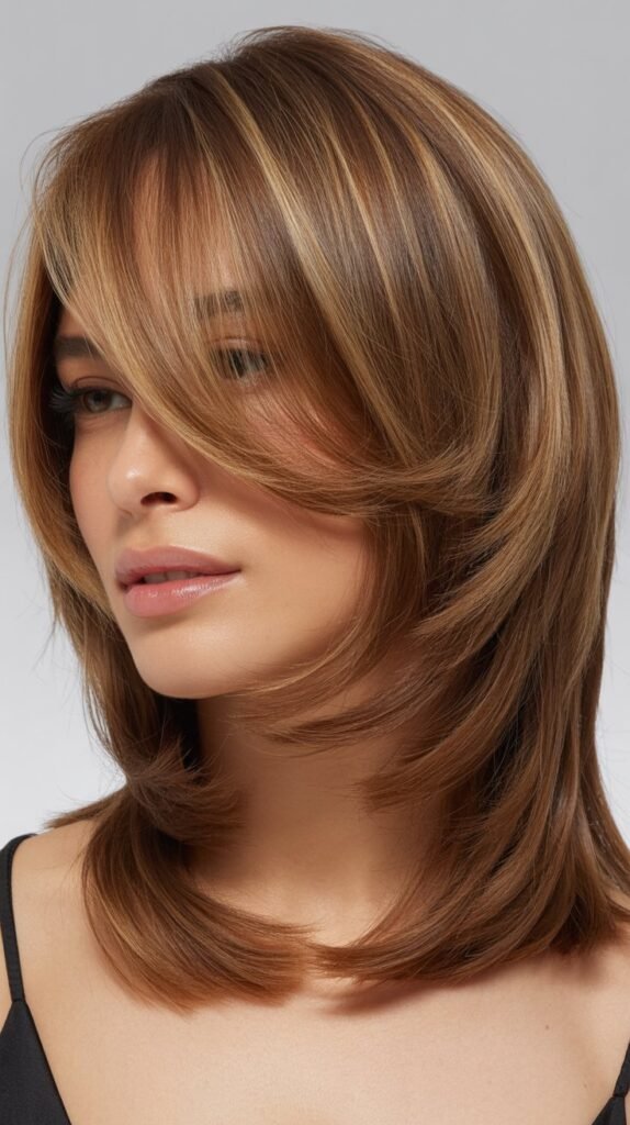 Layered Bob with Long Side Bangs