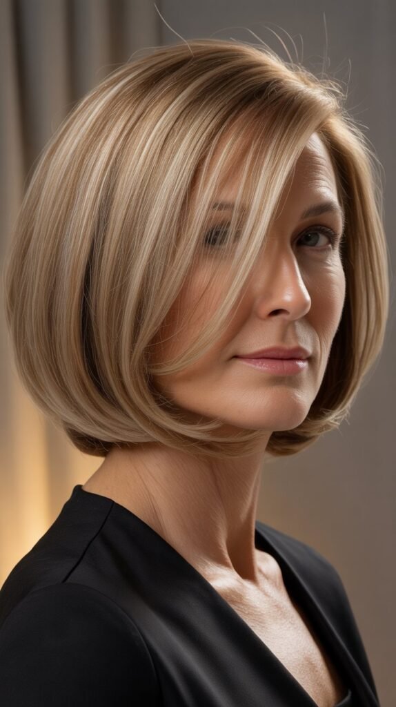 The Angled Bob (A-Line Bob)