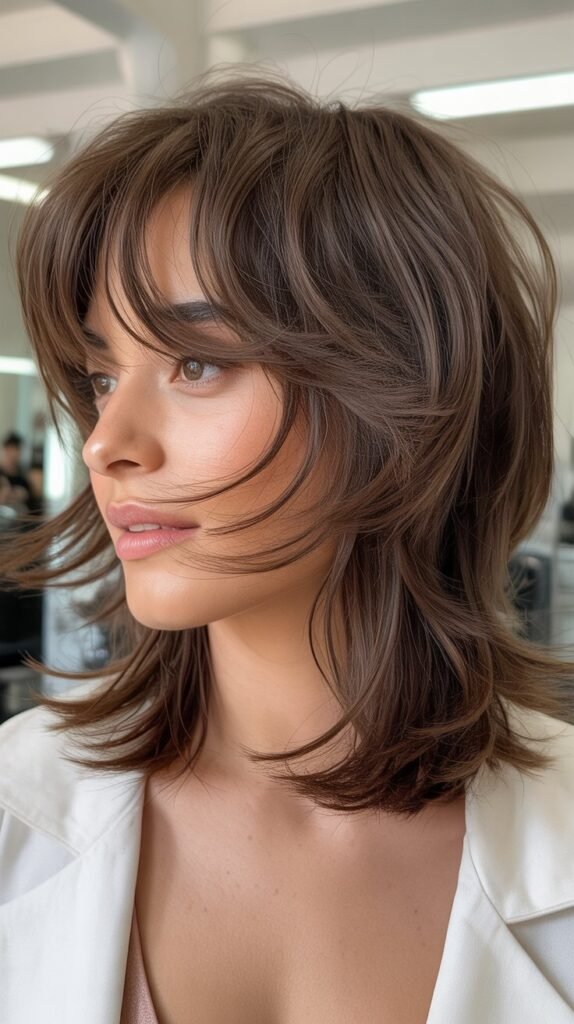 Textured Shag with Wispy Bangs
