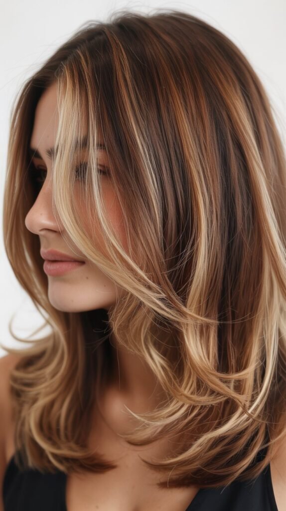 Layered Hair with Ombré Balayage